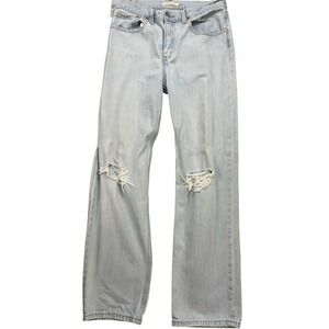 Levi Strauss Red Tab Women's Low Pro Straight Sz 30 Distressed Light Blue